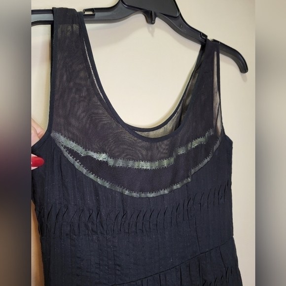 Free People size 4 black long maxi layered tier dress sleeveless lined - Picture 8 of 16